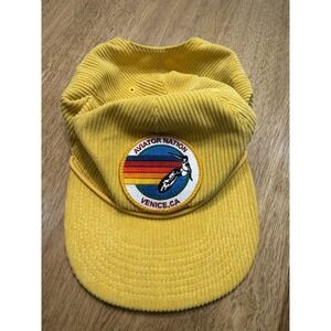 Aviator Nation Signature Venice Corduroy Trucker Baseball Yellow Ball Cap Hat